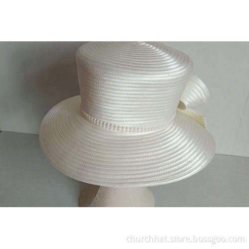 Wide Brim Women's Satin Ribbon Church dress hats